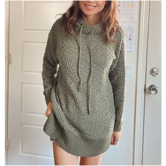 Zenana Cozy Popcorn Hoodie Loose Fit Sweater Top - Picture 5 of 6